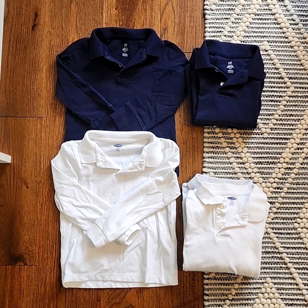 6 long sleeve polo shirts